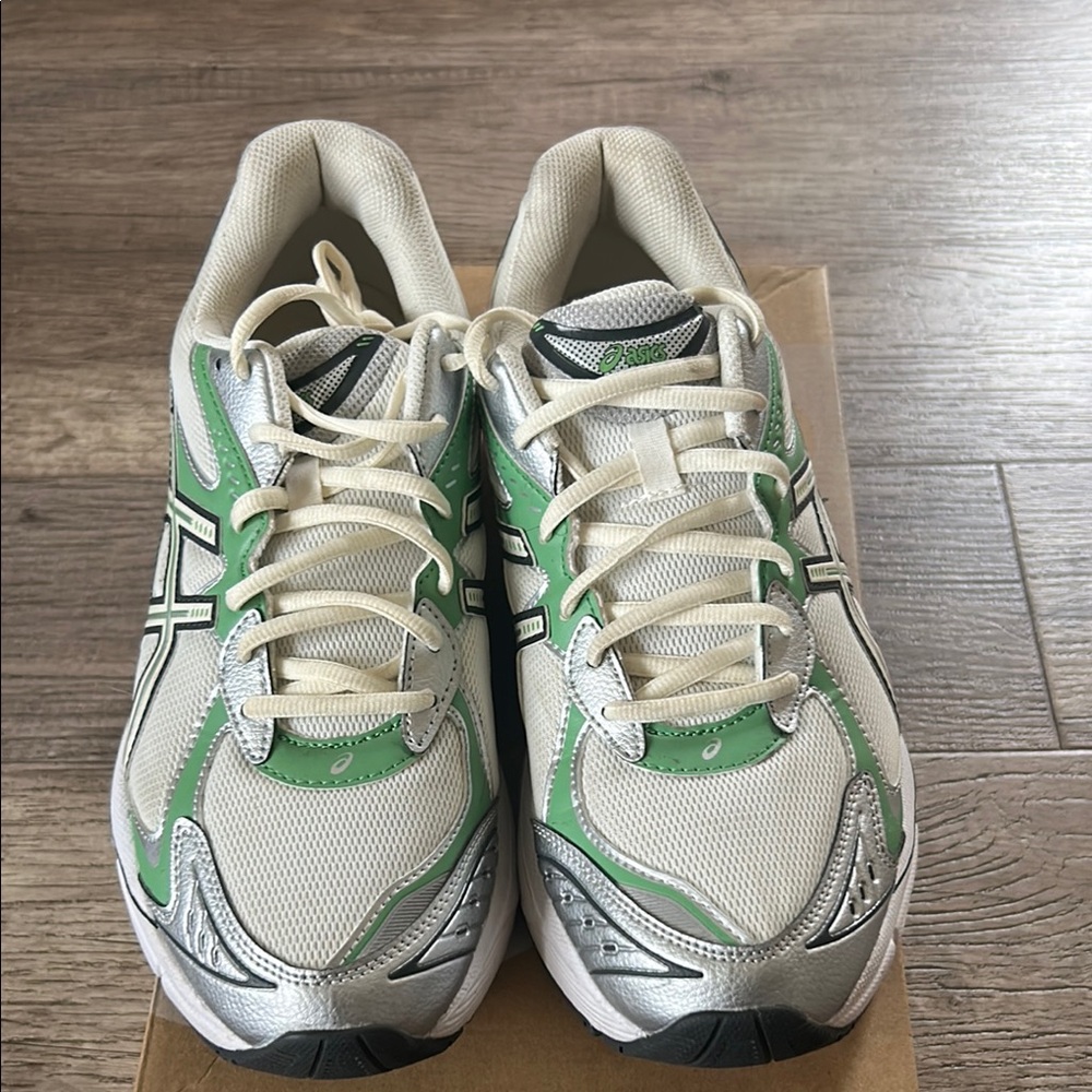 ASICS Green and White Athletic Sneakers - Picture 2 of 11